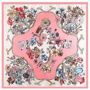 130*130cm ribbons bouquets streamers Women's Scarf 100% silk #109